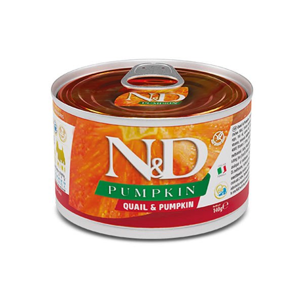 N&D Pumpkin Bıldırcın ve Balkabaklı Mini Irk Konserve Yaş Köpek Maması 1 Adet 140 Gr