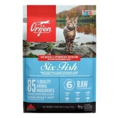 Orijen Six Fish Tahılsız Balık Yavru ve Yetişkin Kedi Maması 5.4 Kg