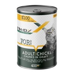 Ewox Tahılsız Tavuklu Parça Etli Yetişkin Kedi Konservesi 400 Gr