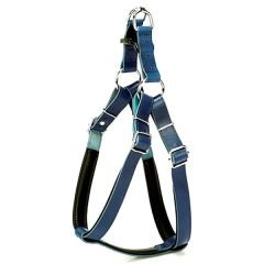 Doggie Fırstclass Deri Ronın Köpek Göğüs Tasması Xlarge Mavi 2,5x65-75 Cm