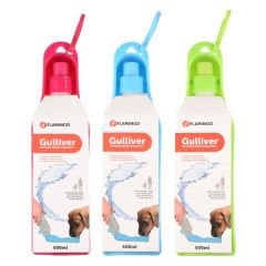 Flamingo Mataralı Gulliver Köpek ve Kedi Seyahat Su Kabı 500 Ml