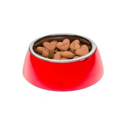 Ferplast Jolie Kedi ve Köpekler için Çelik Mama ve Su Kabı Kırmızı 850 ml M
