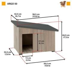 Ferplast Argo 50 Ahşap Kedi ve Köpek Kulübesi