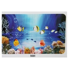 Xiongfa 9081 Deniz Akvaryumu Temalı Akvaryum Arka Fonu 50 Cm 15 Mt