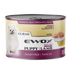 Ewox Gurme Puppy Kuzu Etli Parça Etli Tahılsız Yavru Kopek Konservesi 200 Gr