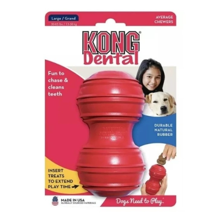 Kong Dental Diş Temizliği Sağlayan Köpek Oyuncağı L