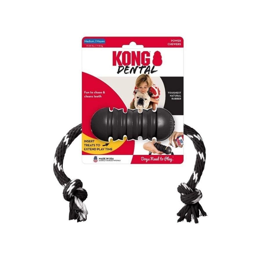 Kong Extreme Dental Diş Temizliği Sağlayan İp Sallantılı Köpek Oyuncağı Ultra Sert M