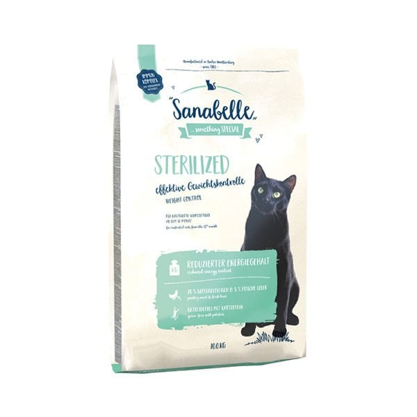 Sanabelle Sterilised Tahılsız Patatesli Kümes Hayvanlı ve Ciğerli Kısırlaştırılmış Yetişkin Kedi Maması 10 Kg