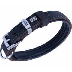 Doggie Yağlı Deri Köpek Boyun Tasması Small Kahverengi 2x30-35 Cm