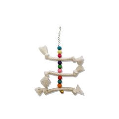 Euro Bird Üçlü İp Merdiven Kuş Oyuncağı Renkli