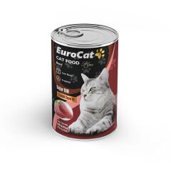 Euro Cat Biftekli Yetişkin Konserve Kedi Maması 415 Gr