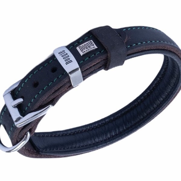 Doggie Yağlı Deri Köpek Boyun Tasması Medium Kahverengi 3x42-50 Cm