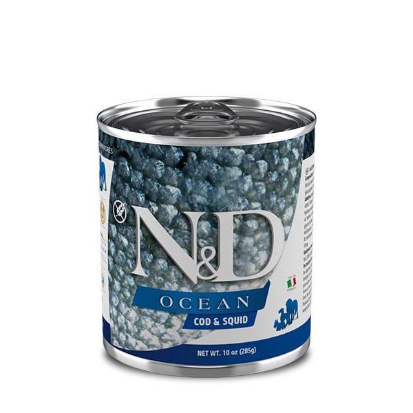 N&D Ocean Morina Balığı ve Kalamarlı Mini Irk Konserve Yaş Köpek Maması 140 Gr