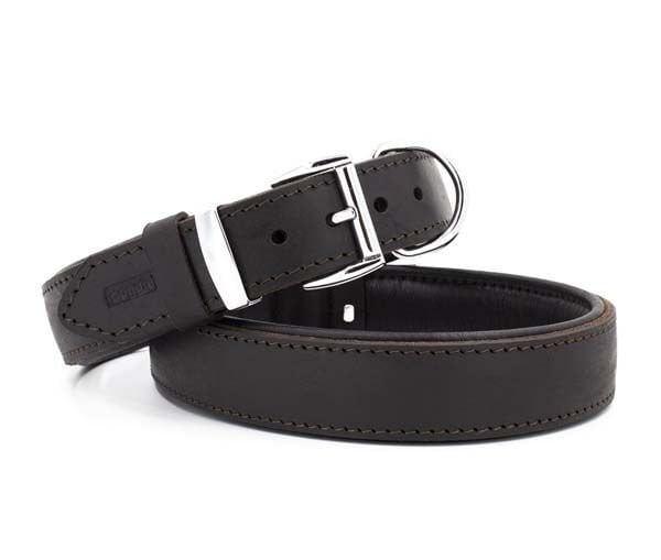 Doggie Yağlı Deri Köpek Boyun Tasması Medium Kahverengi 3.5x47-55 Cm