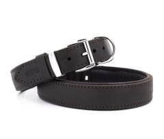 Doggie Yağlı Deri Köpek Boyun Tasması Medium Kahverengi 3.5x47-55 Cm