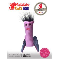 Matatabi Cats Sticky Peluş Kedi Oyuncağı Mor 30 Cm