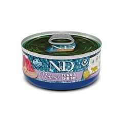 N&D Natural Tuna Balıklı ve Karidesli Konserve Yaş Kedi Maması 1 Adet 140 Gr