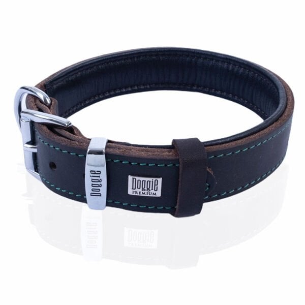 Doggie Yağlı Deri Köpek Boyun Tasması Large Kahverengi 4x52-60 Cm