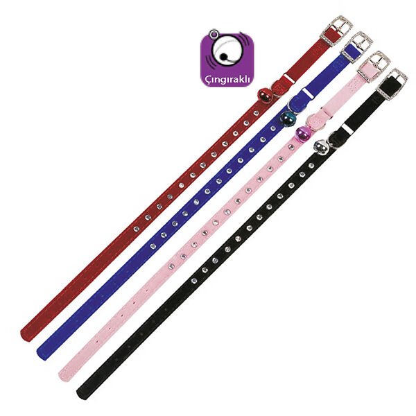 Karlie Kadife Taşlı Kedi Boyun Tasması 10 Mm 30 Cm
