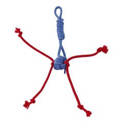 Pet Comfort İpli 100% Pamuk Kedi Oyuncağı Gri/Kırmızı 25 Cm