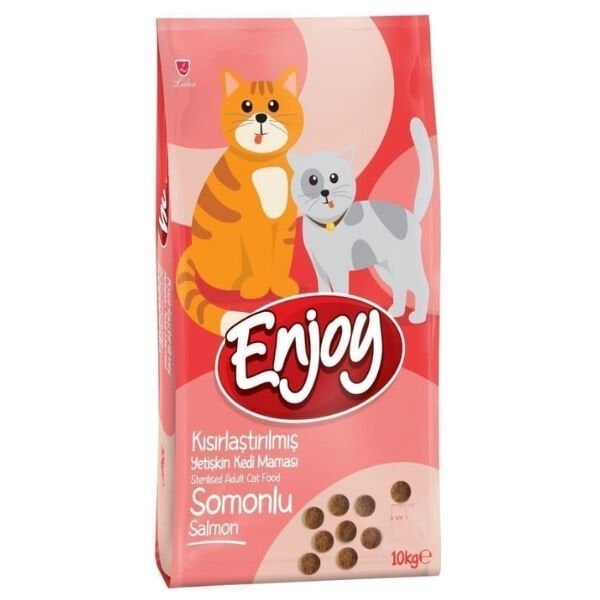 Enjoy Sterilised Somonlu Kısırlaştırılmış Kedi Maması 10 Kg