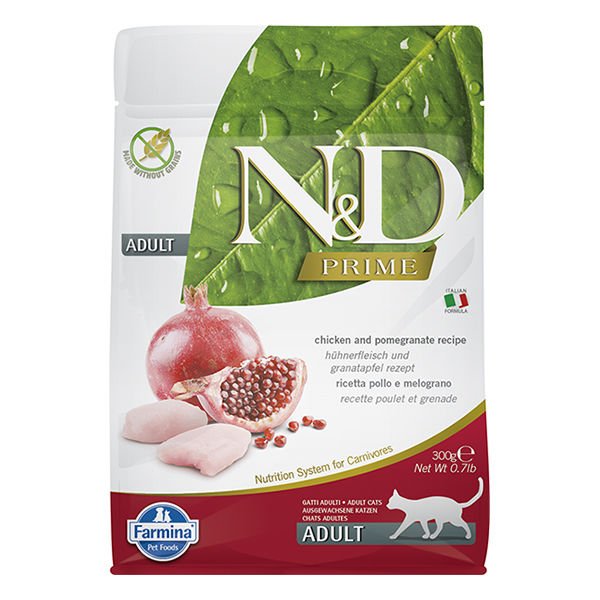 N&D Prime Tavuk ve Narlı Yetişkin Kedi Maması 300 Gr