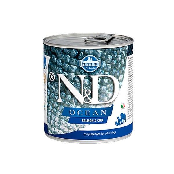 N&D Ocean Somonlu ve Morina Balıklı Konserve Yaş Köpek Maması 285 Gr