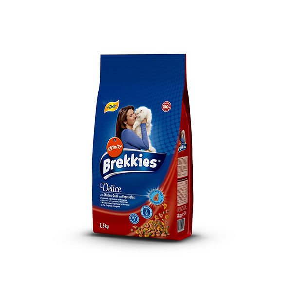 Brekkies Excel Tavuk Bıldırcın ve Sebzeli Yetişkin Kedi Maması 1.5 Kg