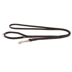 Doggie Yağlı Deri Eğitim Köpek Gezdirme Tasması Medium Kahverengi 1.1x180 Cm