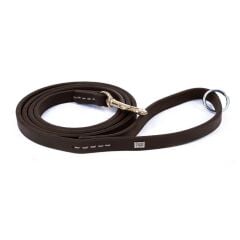 Doggie Yağlı Deri Eğitim Köpek Gezdirme Tasması Medium Kahverengi 1.1x180 Cm