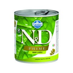 N&D Prime Yaban Domuzu ve Elmalı Konserve Yaş Köpek Maması 1 Adet 285 Gr