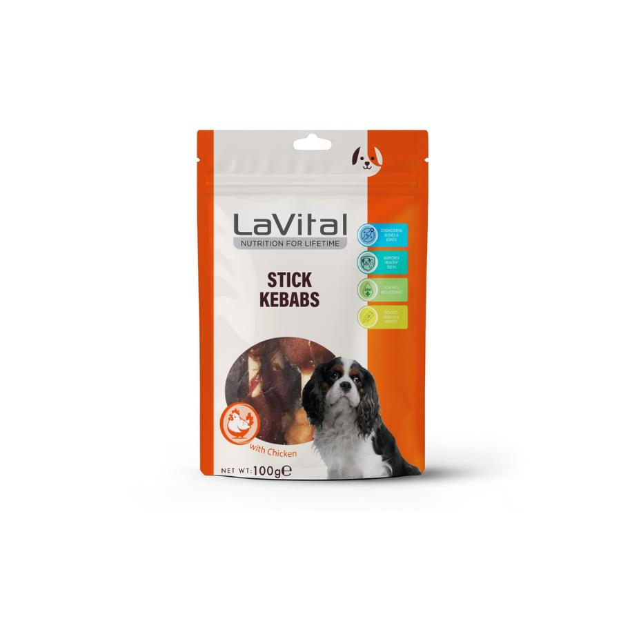 LaVital Ördek Etli ve Tavuk Ciğerli Kebap Köpek Ödülü 100 Gr