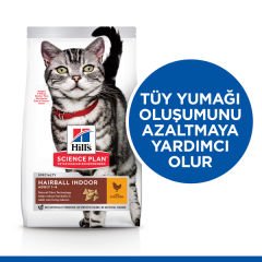 Hills Hairball İndoor Tavuklu Tüy Yumağı Önleyici Yetişkin Kedi Maması 1.5 Kg