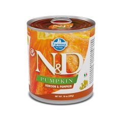 N&D Pumpkin Geyik ve Balkabaklı Konserve Yaş Köpek Maması 285 Gr