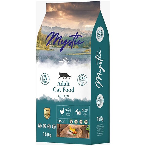 Mystic Tavuklu Az Tahıllı Yetişkin Kedi Maması 15 Kg