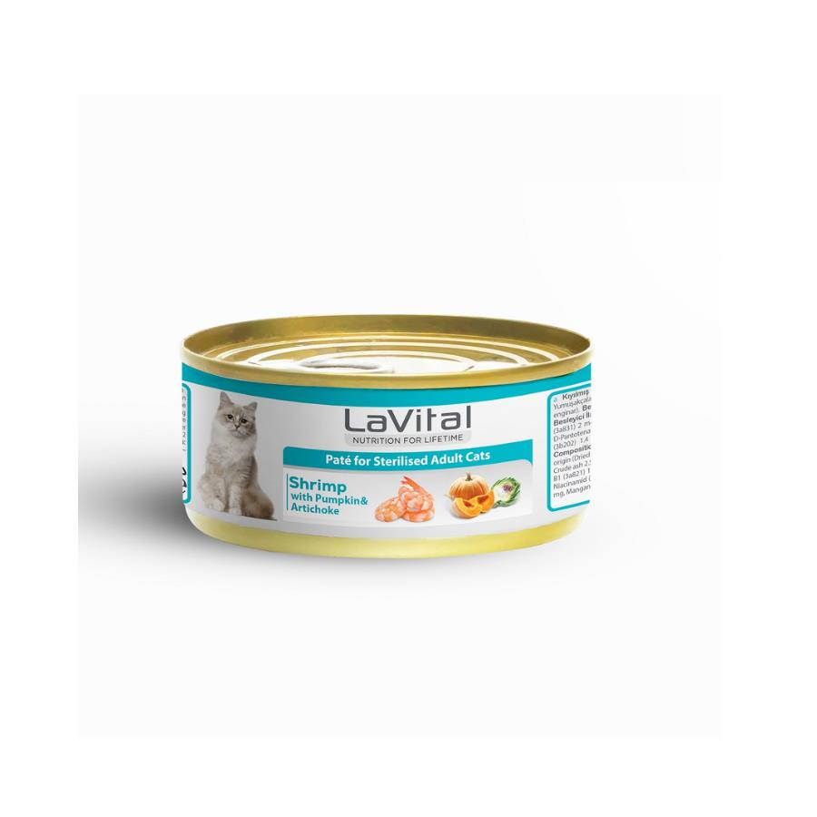 LaVital Karidesli ve Enginarlı Yetişkin Kedi Konservesi 85 Gr