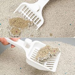 Trixie Kedi Kumu Plastik Küreği Kare Delikli Gri