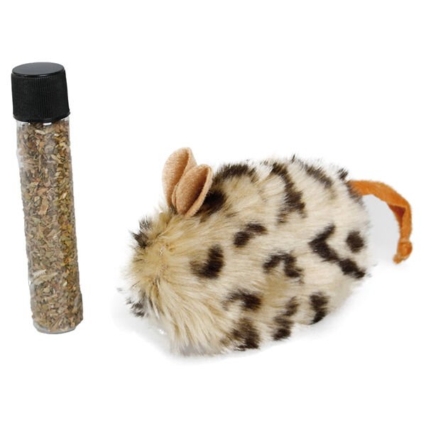 Karlie Catnip Özü Tozu ve  Peluş Fare Kedi Oyuncağı 10x4x4 Cm