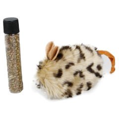 Karlie Catnip Özü Tozu ve  Peluş Fare Kedi Oyuncağı 10x4x4 Cm