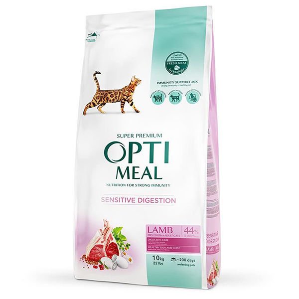 Optimeal Sensitive Digestion Kuzu Etli Yetişkin Kedi Maması 10 Kg