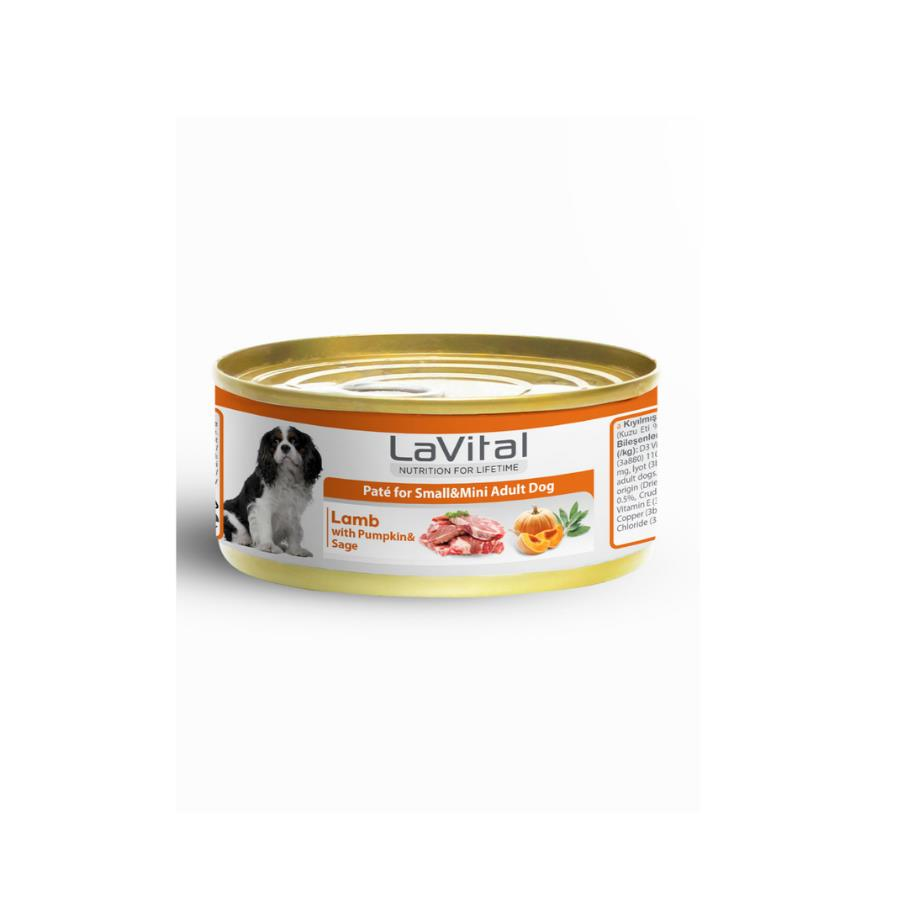 LaVital Kuzu Etli Bal Kabaklı ve Ada Çaylı Küçük Irk Yetişkin Köpek Konservesi 85 Gr