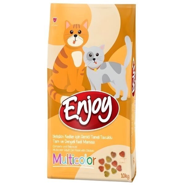 Enjoy Multi Color Tavuklu Yetişkin Kedi Maması 10 Kg