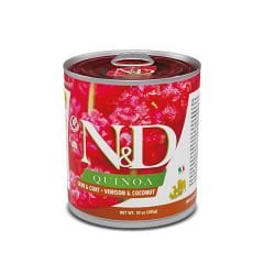 N&D Quinoa Geyikli ve Hindistan Cevizli Konserve Yaş Köpek Maması 285 Gr