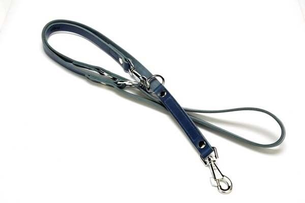 Doggie Classic Deri Köpek Gezdirme Tasması Medium Mavi 2x120-190 Cm