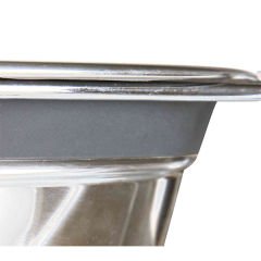 Trixie İkili Köpek Mama Su Kabı Paslanmaz Çelik Gri 2x1.5 Lt 25 Cm