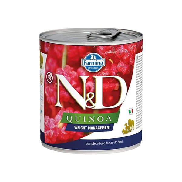 N&D Quinoa Weight Management Kuzu Etli Konserve Yaş Köpek Maması 285 Gr