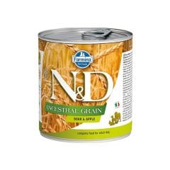 N&D Ancestral Grain Tahılsız Yaban Domuzu ve Elmalı Konserve Yaş Köpek Maması 285 Gr