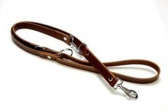 Doggie Classic Deri Köpek Gezdirme Tasması Medium Kahverengi 2,5x120-190 Cm