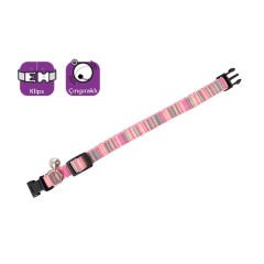 Karlie Çıngıraklı Klipsli Kedi Boyun Tasması Pembe 30 Cm