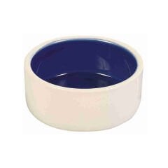 Trixie Renkli Kedi ve Köpek Seramik Mama ve Su Kabı Beyaz/Lacivert 0.35 Lt 12 Cm